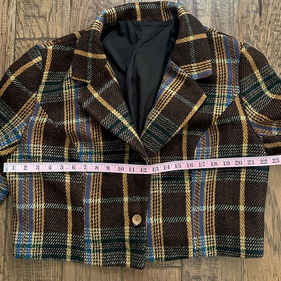 Cider Tweed Notched Collar Blazer 1X - Picture 4 of 7